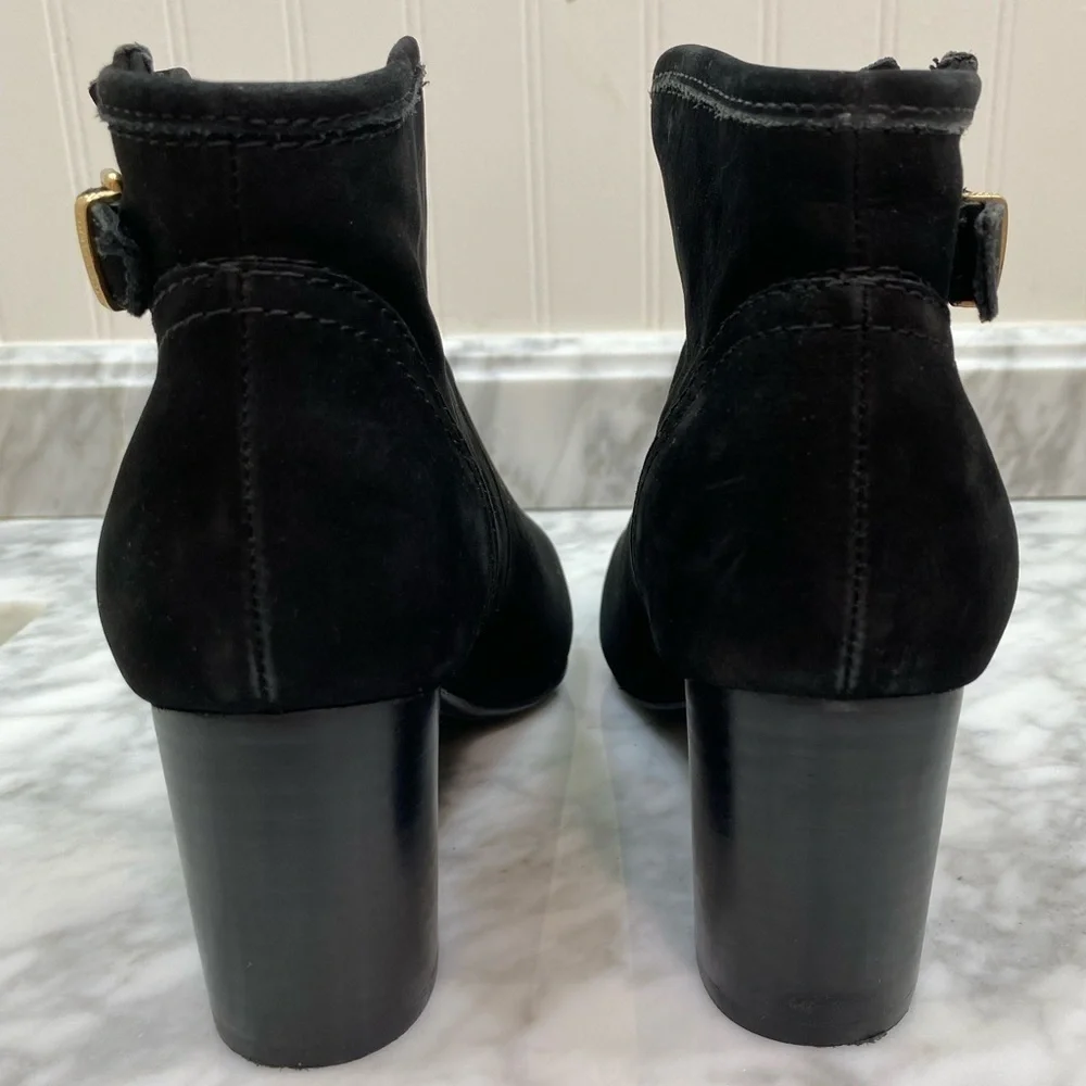 Lucca Lane Paydena size 8.5 Black Ankle Boots with Buckle Detail leather